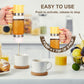 🍯✨9 uncji (265 ml) szklany dozownik miodu i syropu z systemem zapobiegającym kapaniu
