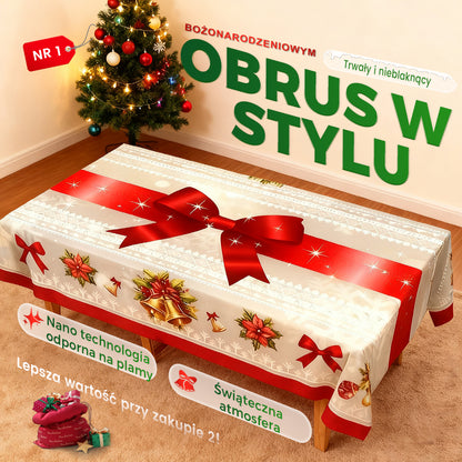 ✨Nowości świąteczne✨Stylowy obrus z nadrukiem świątecznym