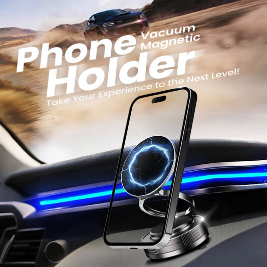🔄Regulowany podciśnieniowy magnetyczny uchwyt na telefon 360° 📱🚗