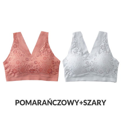 Oddychający - Biustonosz plus size zapinany z przodu na niestalowe kółka[Kup 1 i otrzymaj 1 gratis]