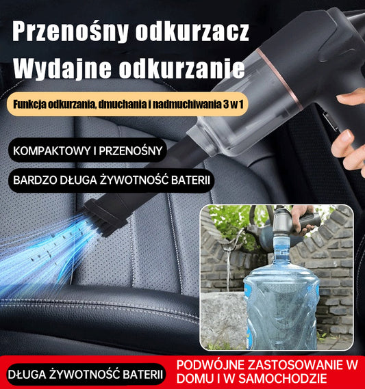 🏆 Odkurzacz ręczny 8000 MPa Super Suction - do domu i samochodu - z wkładami zmywalnymi