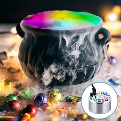 🎃 Wytwornica mgły z 12-kolorowym LED – efektowna mgła na imprezy Halloween