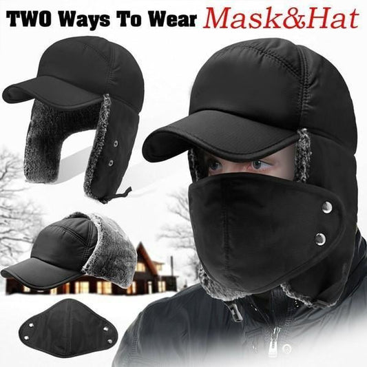 💥Ciepła czapka zimowa zapewniająca pełną ochronę🧢
