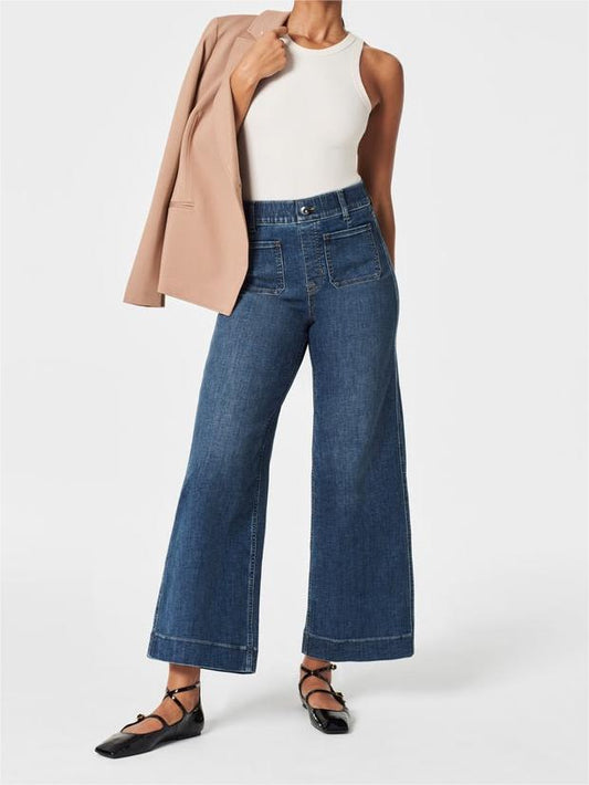 【M-4XL】Dżinsy z szerokimi nogawkami z podciągnięciem brzucha i bioder👖