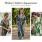 🥻Letnia moda damska Body z nadrukiem liści Plus Size z elastyczną talią
