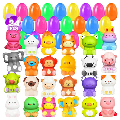 🔥24 szt. jaj wielkanocnych z wypełnieniem, wolno rosnące Squishy Toys