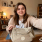 💐Damską torebkę na ramię w jednolitym kolorze – z wieloma kieszeniami i zapięciem na zamek 🔐👛
