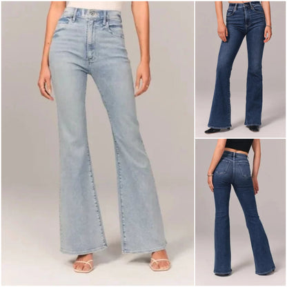 2025👖 Dżinsy stretch flare z wysokim stanem 3