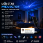 🌌🌙 Projektor księżycowy USB Galaxy z funkcją lampki nocnej – obracające się gwiaździste niebo, kojąca atmosfera sprzyjająca zasypianiu – płatność przy odbiorze ✨✅