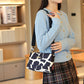 Damska torba crossbody z wieloma kieszeniami i nadrukiem