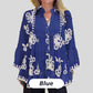 Damski top z falbanką z nadrukiem w stylu boho