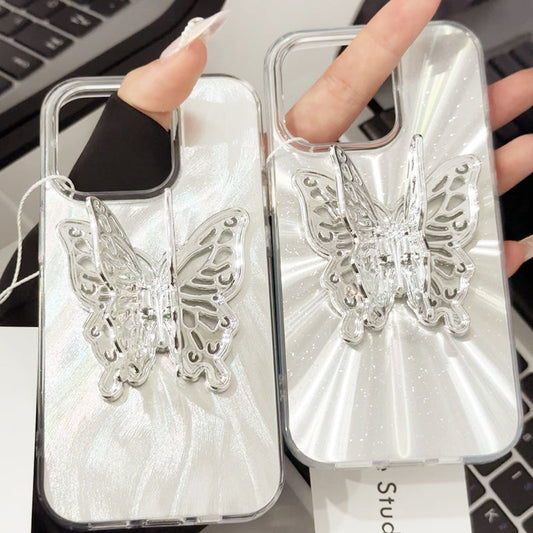 Etui na telefon Butterfly Stand Metallic Grey do iPhone11/12/13/14/15