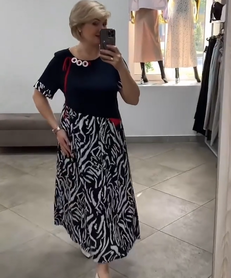 🔥Damska casualowa sukienka patchworkowa💥Oferta ograniczona czasowo.