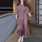 Damska sukienka maxi w elegancki wzór paisley