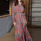 Damska sukienka maxi w elegancki wzór paisley