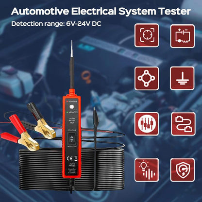 Tester obwodów samochodowych układów elektrycznych 6-24 V DC