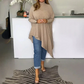 Damski sweter z nieregularnym golfem z dzianiny w stylu casual 3.86
