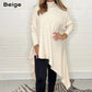 Damski sweter z nieregularnym golfem z dzianiny w stylu casual 3.86