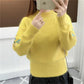 Gruby sweter z dzianiny z haftem kwiatowym