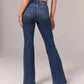 2025👖 Dżinsy stretch flare z wysokim stanem 3