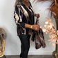 Damski top z nadrukiem V-Neck w stylu casualowym