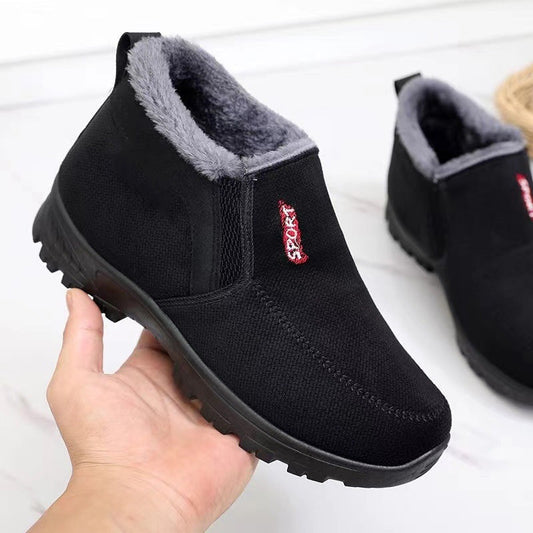 Męskie buty zimowe wsuwane z pluszową podszewką