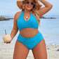 💥👙Stroje kąpielowe Tummy Control Skromne zestawy bikini z wysokim stanem 3.58