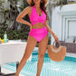 💥👙Stroje kąpielowe Tummy Control Skromne zestawy bikini z wysokim stanem 3.58