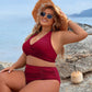 💥👙Stroje kąpielowe Tummy Control Skromne zestawy bikini z wysokim stanem 3.58