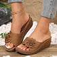 🌸 Damskie Wygodne Sandały Slip-On z Kwiatem
