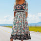 🌸Eleganckie teksturowane sukienki Premium z nadrukiem w stylu boho