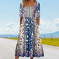 🌸Eleganckie teksturowane sukienki Premium z nadrukiem w stylu boho