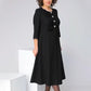【S-4XL】🌿 Czarna elegancka sukienka