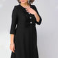 【S-4XL】🌿 Czarna elegancka sukienka