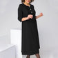 【S-4XL】🌿 Czarna elegancka sukienka