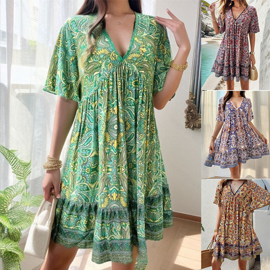 🔥👗 Kwiatowe sukienki z dekoltem w szpic dla kobiet
