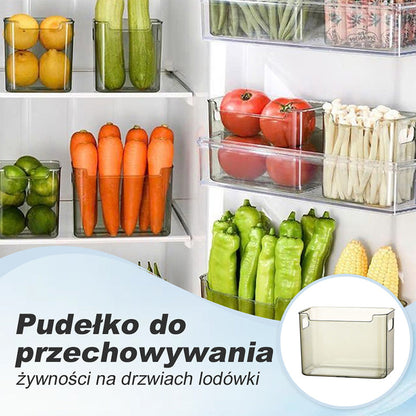 Pudełko do przechowywania żywności na drzwiach lodówki