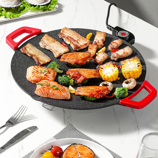 🥘Elektryczny grill żeliwny w stylu koreańskim bez powłoki🥙