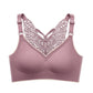 💕M–5XL🦋Biustonosz bez fiszbin, z haftem w motyle