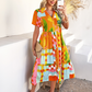 💥Letnia wyprzedaż 43% taniej🌴 Damska sukienka casual boho z dekoltem w serek