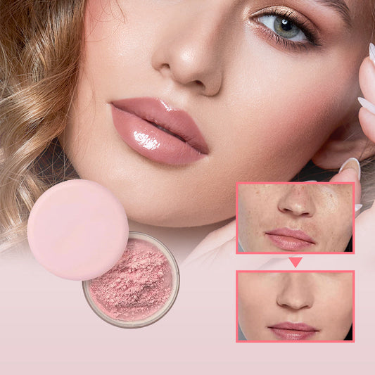 🎉Różowy puder utrwalający Beauty🤩Darmowy pędzel do pudru o tej samej wartości przy dzisiejszym zamówieniu