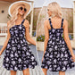 Damskie sukienki letnie Casual Square Neck Floral Sundress