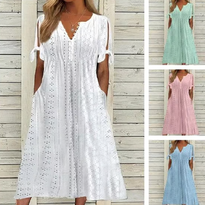 🥰Elegancka damska sukienka z dekoltem w szpic