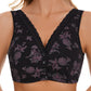 【1 +1 gratis】🔥Biustonosz damski Plus Size w kwiaty z przodu, bez szwów