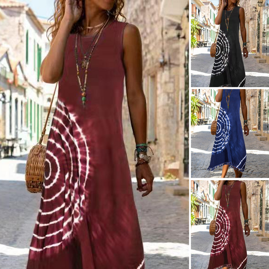【S-3XL】👗Casualowa damska sukienka midi bez rękawów