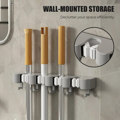 【1+1 gratis】Wieszak ścienny na mopa i miotłę