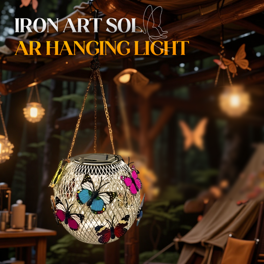 Solarna lampa wisząca Iron Art