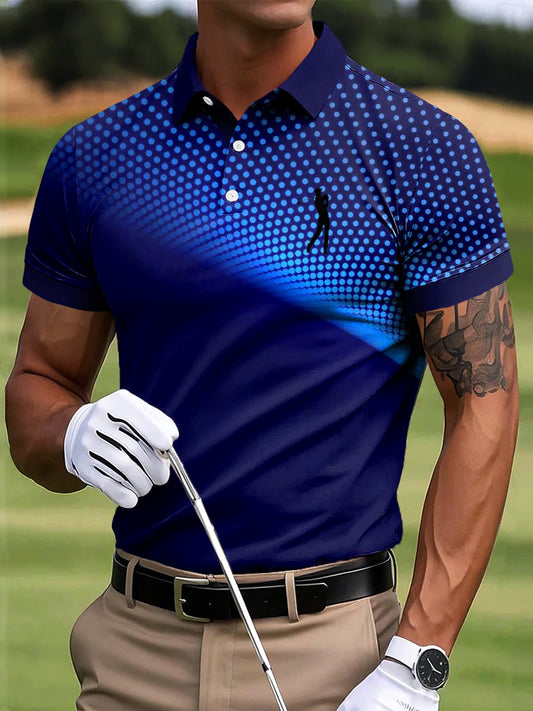 Męska koszulka polo z nadrukiem w stylu polka w stylu polo dla mężczyzn