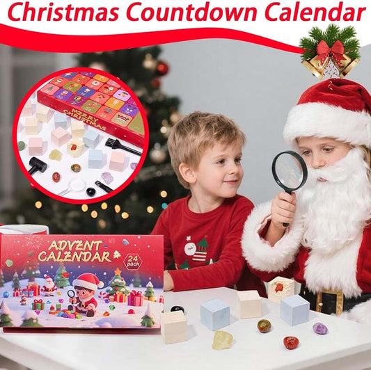 🎅24-dniowy zestaw kalendarza adwentowego z odkrywkami geologicznymi