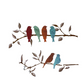 Delicate Metal Birds Wall Decor Set